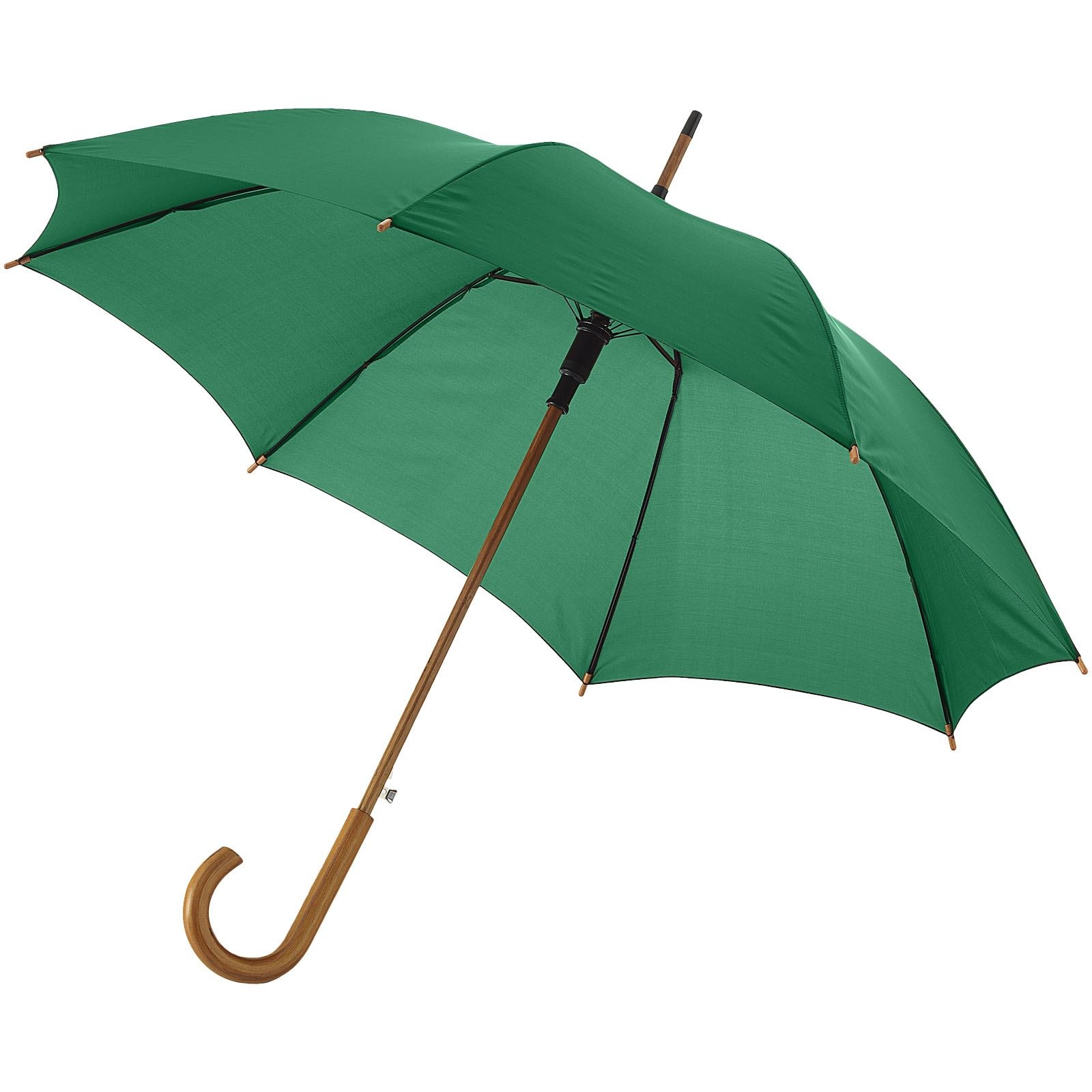 Parapluie 23" à ouverture automatique, poignée et mât en bois 4
