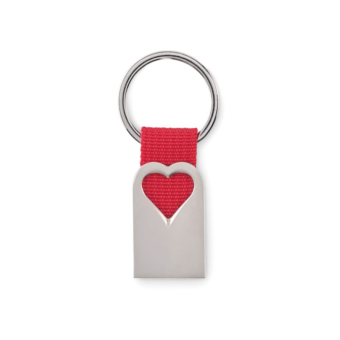 Porte clef coeur en métal - BONHEUR 4