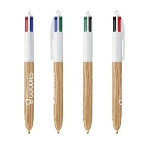 Stylo BIC 4 Couleurs Wood Style