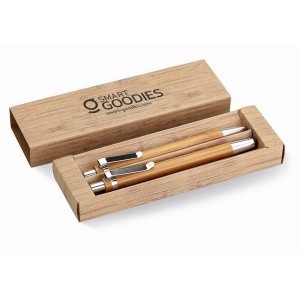Coffret stylo et crayon en bambou
