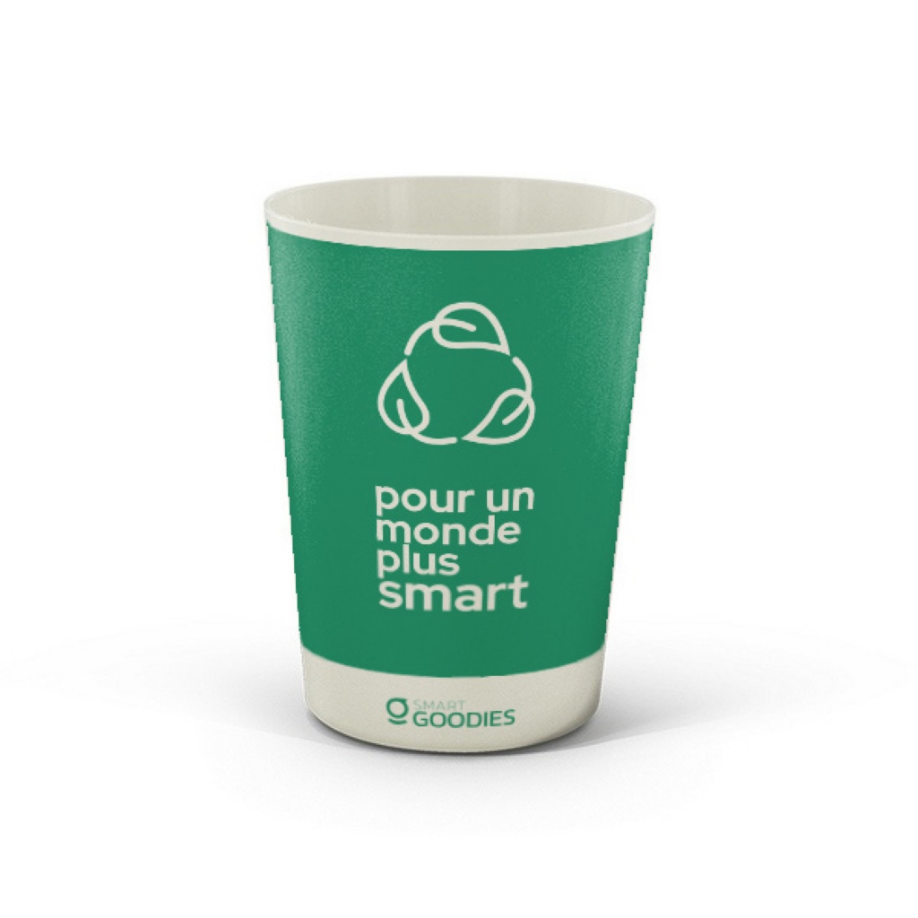 Gobelet reutilisable en biocomposite 22 cl