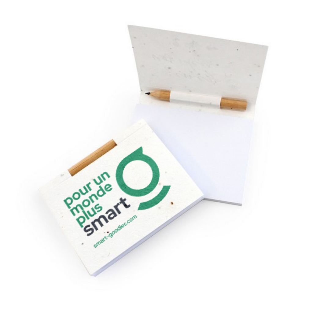 Bloc-notes  graines avec crayon