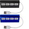 Hub en aluminium de 4 ports USB Leo