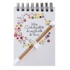 BLOC-NOTES A7 ET CRAYON AGENDA(+Pas de marquage sur le crayon - marquage copie laser sur face avant du bloc)