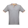 THC ROME. Polo bicolore en coton pour hommes
