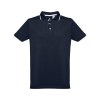THC ROME. Polo bicolore en coton pour hommes