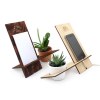 Support téléphone bois avec plante - Version CHENE