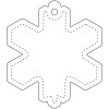 Attache réfléchissante RFX™ en TPU en forme de flocon de neige