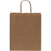 Sac en papier Kraft 80 g/m² avec poignées torsadées, 18 x 8 x 21 cm