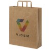 Sac en papier Kraft 80-90 g/m² avec poignées plates, 32 x 12 x 40 cm
