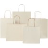 Sac en papier fabriqué à partir de déchets agricoles 150 g/m2 avec poignées torsadées, 24 x 9 x 32 cm