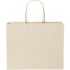Sac en papier fabriqué à partir de déchets agricoles 150 g/m2avec poignées torsadées, 31 x 12 x 25 cm