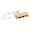 HUBBAM - Hub USB 3 ports en bambou