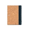 VICENTE. Carnet B6 en liège et polyester recyclé (100% rPET) avec stylo bille