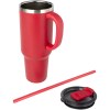 Mug Sydney 1200 ml double paroi certifié RCS avec isolation par le vide et couche de cuivre avec paille