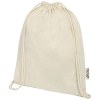 Sac avec cordon Oregon en coton recyclé 140 g/m² certifié GRS