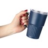 Mug nomade double paroi en acier inoxydable recyclé de 450 ml Calo